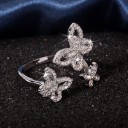 Dame ring med sommerfugle D2268 2