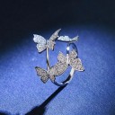 Dame ring med sommerfugle D2948 4