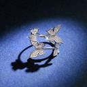 Dame ring med sommerfugle D2948 2