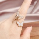 Dame ring med sommerfugle D2955 1