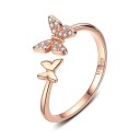 Dame ring med sommerfugle 6