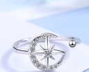 Dame ring med stjerne D1002 6