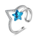 Dame ring med stjerne D1421 1