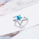 Dame ring med stjerne D1421 2
