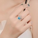 Dame ring med stjerne D1421 5
