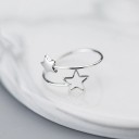 Dame ring med stjerne D2492 2