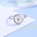 Dame ring med stjerne D2812 6