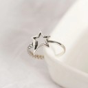 Dame ring med stjerne D2914 4