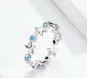 Dame ring med stjerner D2044 2