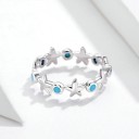 Dame ring med stjerner D2044 3