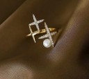 Dame ring med stjerner D2949 2