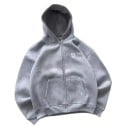 Dame Sæt Hoodie med Lynlås og Kængurulomme samt Bukser med Elastisk Talje Polyester Grå Farve Træningssæt til Sport og Fritid 2