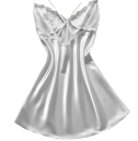 Dame satin natkjole med blonder Elegant ensfarvet kjole med V-udskæring Luksus natundertøj i let polyester Forskellige farver 8