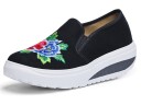 Dame slip-on sneakers med blomster J2404 7