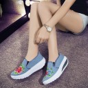 Dame slip-on sneakers med blomster J2404 3