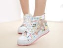 Dame sneakers med blomster 1