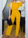 Dame sommerjumpsuit med bindebånd i taljen 4