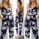 Dame sommerjumpsuit med blomsterprint 1