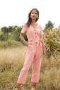 Dame sommerjumpsuit med knapper 6