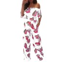 Dame sommerjumpsuit med sænkede skuldre 4