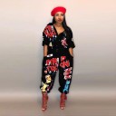 Dame sommeroveralls med print A2100 4
