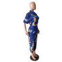 Dame sommeroveralls med print A2100 2