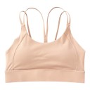 Dame sport bh med dobbelt tynde stropper krydset på ryggen med indlæg og hægte lukning til yoga og fitness 11