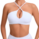 Dame Sport BH med Krydsede Stropper og Dråbeformet Uddybning Nylon Spandex til Fitness Løb Træning 4