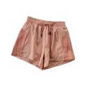 Dame sport shorts Høj talje Med snøre Med lommer Ensfarvet Polyester Funktionelle lette shorts til træning 8