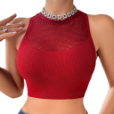 Dame sports-bh i mesh med åndbar sportstop 4