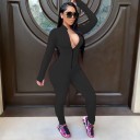 Dame sportsjumpsuit med lynlås 2