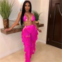 Dame strand crop top og bukser A2843 3