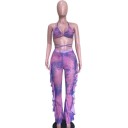 Dame strand crop top og bukser A2843 7