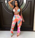 Dame strand crop top og bukser A2843 4