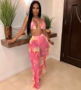 Dame strand crop top og bukser A2843 6