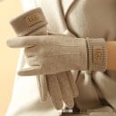 Dame strikkede handsker med berøringsfunktion Universel størrelse Varm vinterhandsker Polyester Uld Cashmere Varm bløde elegante handsker 4