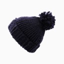 Dame strikket hue med pompon 6