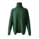 Dame strikket oversized rullekrave 1
