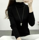 Dame strikket rullekrave A2125 3