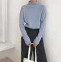 Dame strikket rullekrave G235 3