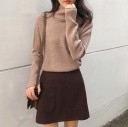 Dame strikket rullekrave G235 5