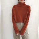 Dame strikket rullekrave G235 8