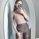 Dame strikket rullekrave 3