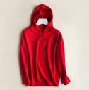 Dame strikket sweatshirt med hætte Blødt strik i viskose og uld Justerbar snor Ribbede manchetter og nederste kant Lange ærmer 2