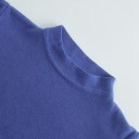 Dame strikket T-shirt med rynkede ærmer 4