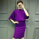 Dame strikket top og nederdel B1190 2