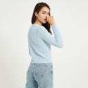 Dame sweater med knapper A2128 2