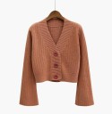 Dame sweater med knapper A2937 2