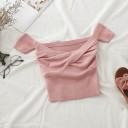 Dame sweater t-shirt med skulderlukning 10