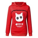 Dame sweatshirt med kattemotiv 3